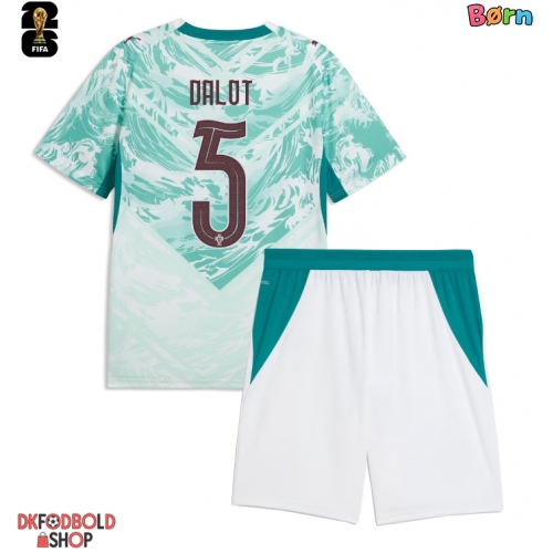 Portugal Diogo Dalot #5 Udebanesæt Børn VM 2026 Kort ærmer (+ korte bukser)